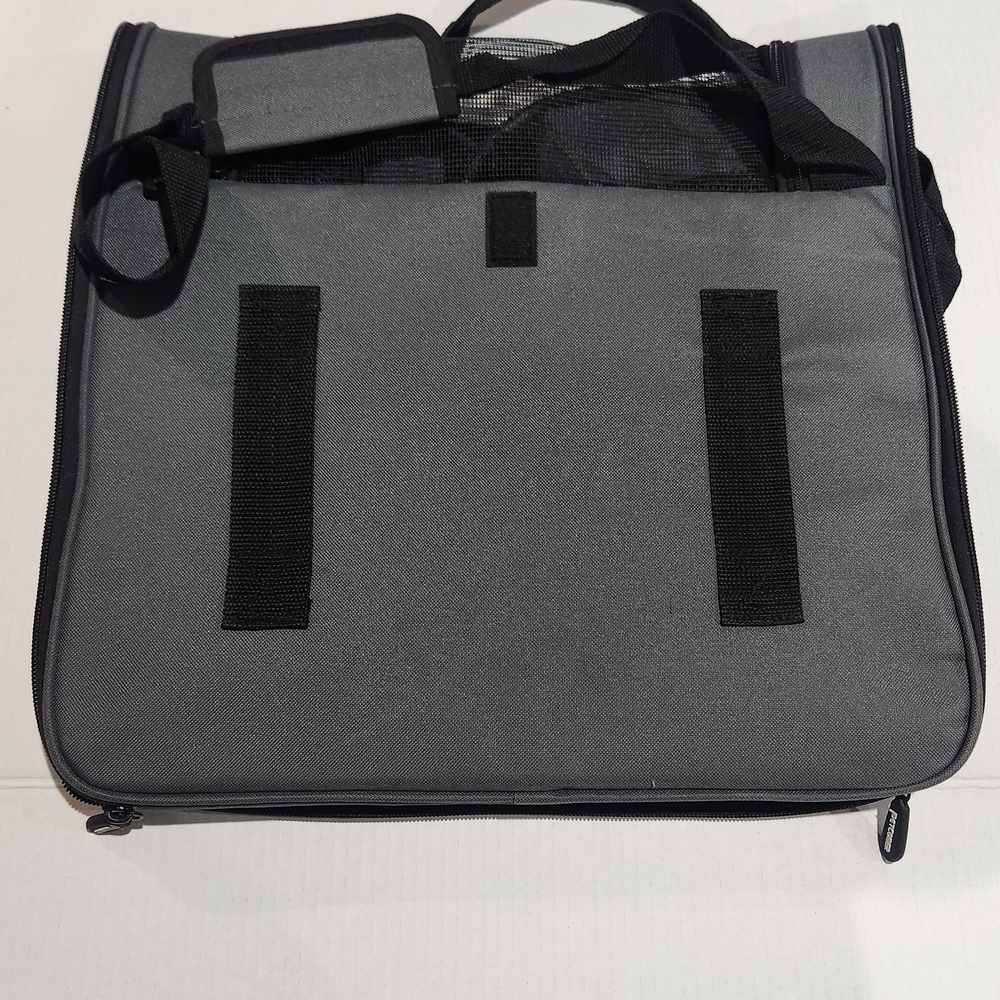Gray Pet Carrier with Black Straps - Picture 8 of 11